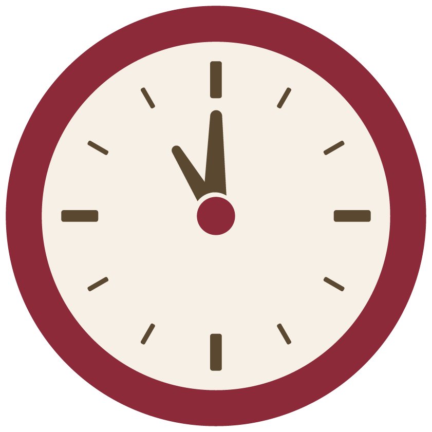 Reloj a las once de la mañana