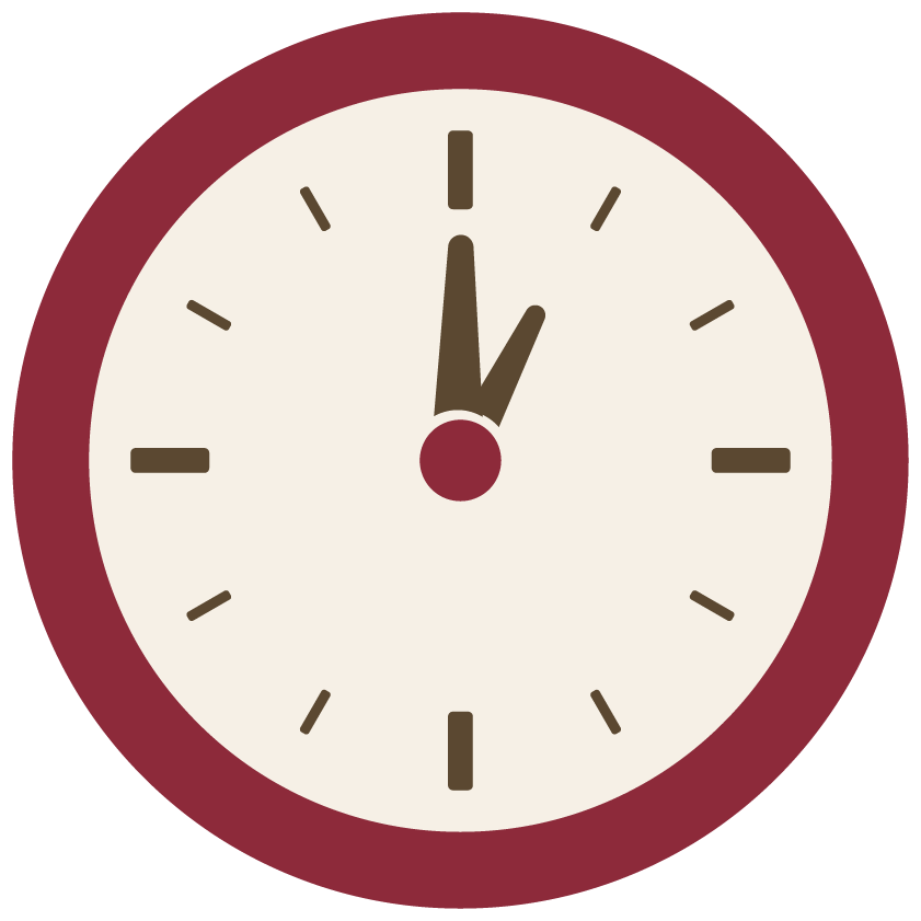 Reloj a la una de la tarde