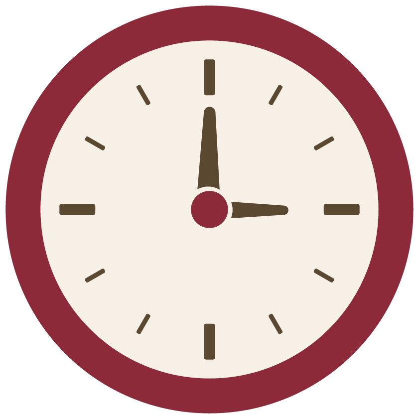 Reloj a las tres de la tarde