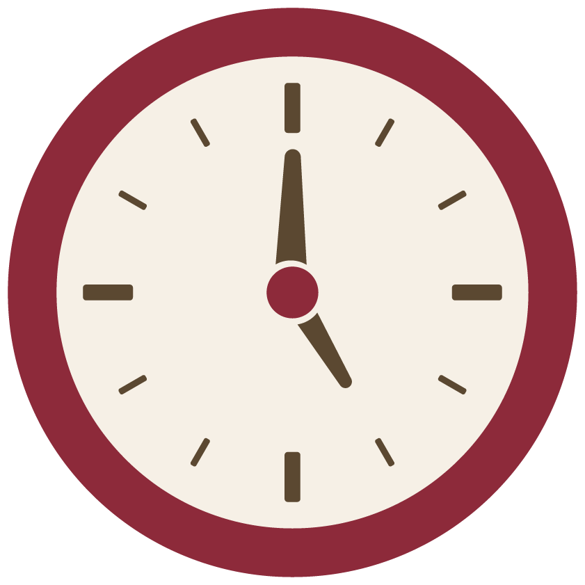 Reloj a las cinco de la tarde