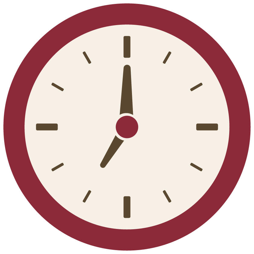 Reloj a las siete de la noche