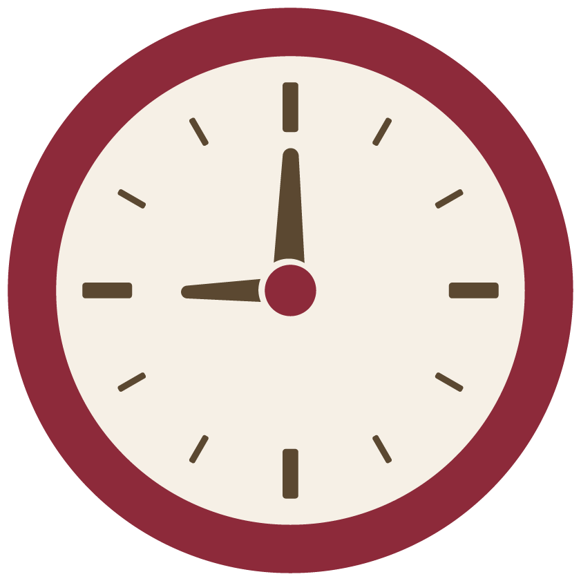 Reloj a las nueve de la mañana